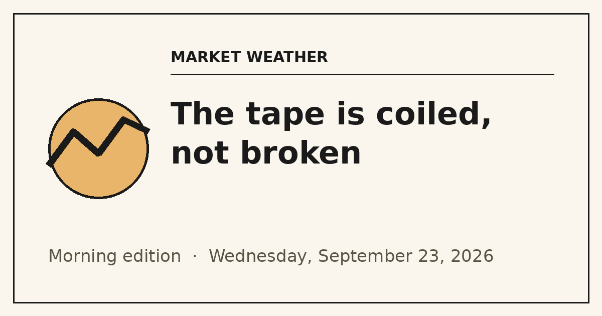 The tape is coiled, not broken — Market Weather
